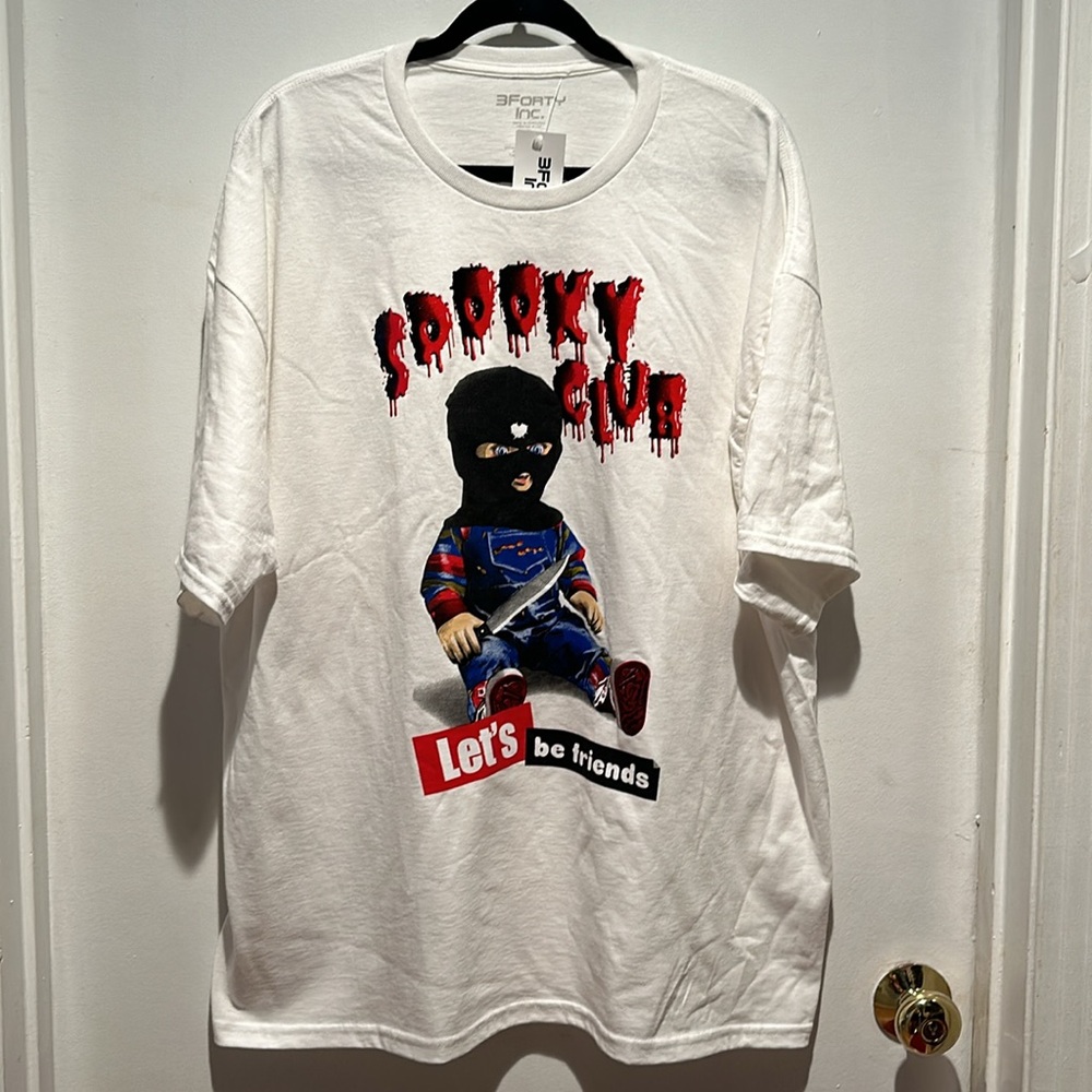 3Forty 2XL Spooky Club T-Shirt - Chucky - Let's be friends